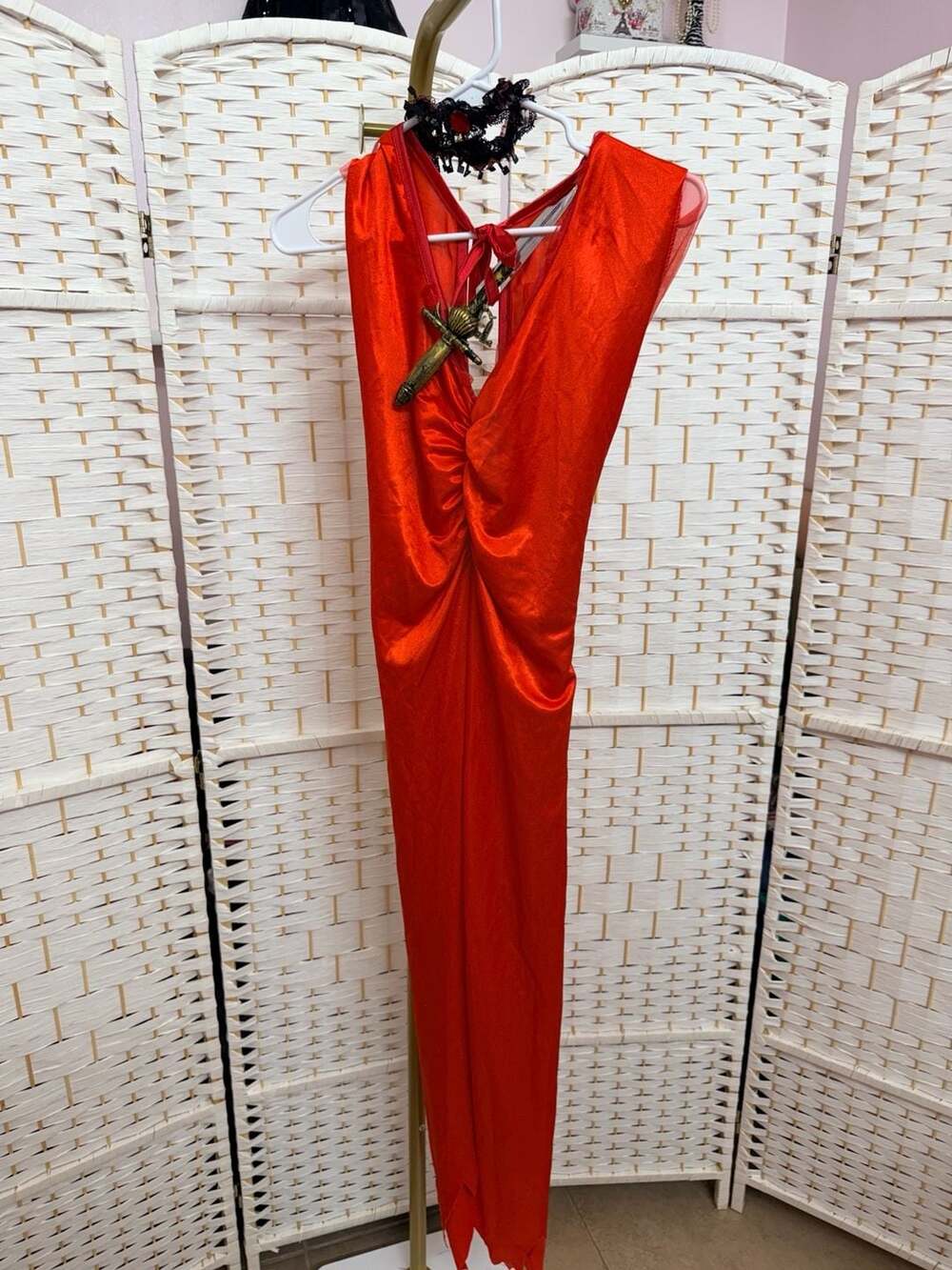 Pirate Costume Red Dress and Accessories Set